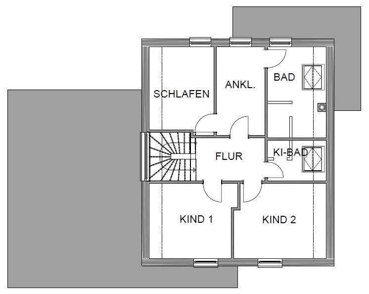 Einfamilienhaus Grundriss Dachgeschoss