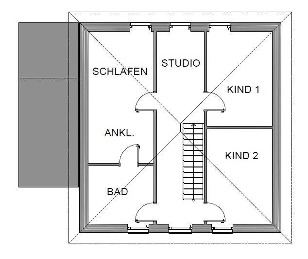 Stadtvilla Grundriss Dachgeschoss